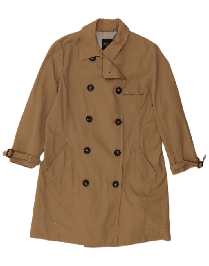 Max Mara Womens Weekend Trench Coat UK 18 XL Beige Cotton