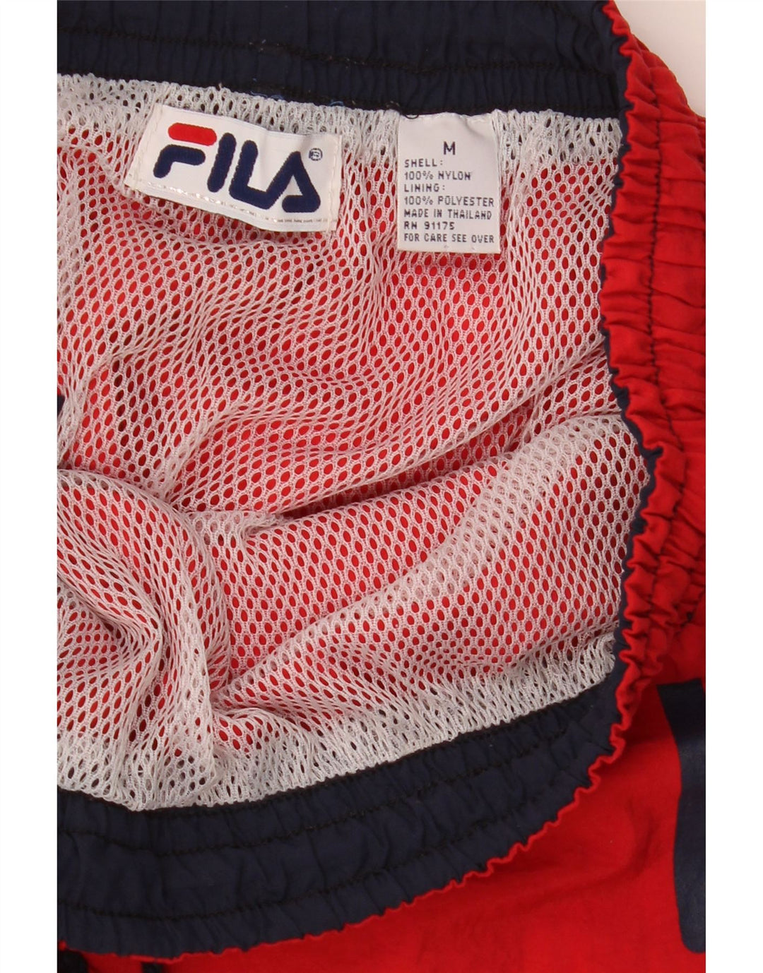 Fila Mens Graphic Sport Shorts Medium Red Nylon