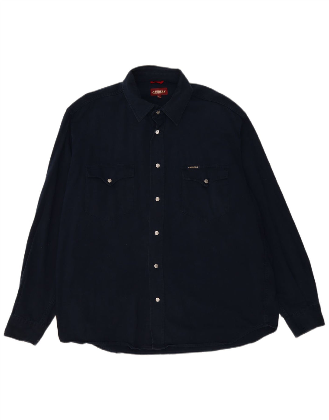 CARRERA Mens Shirt XL Navy Blue Cotton