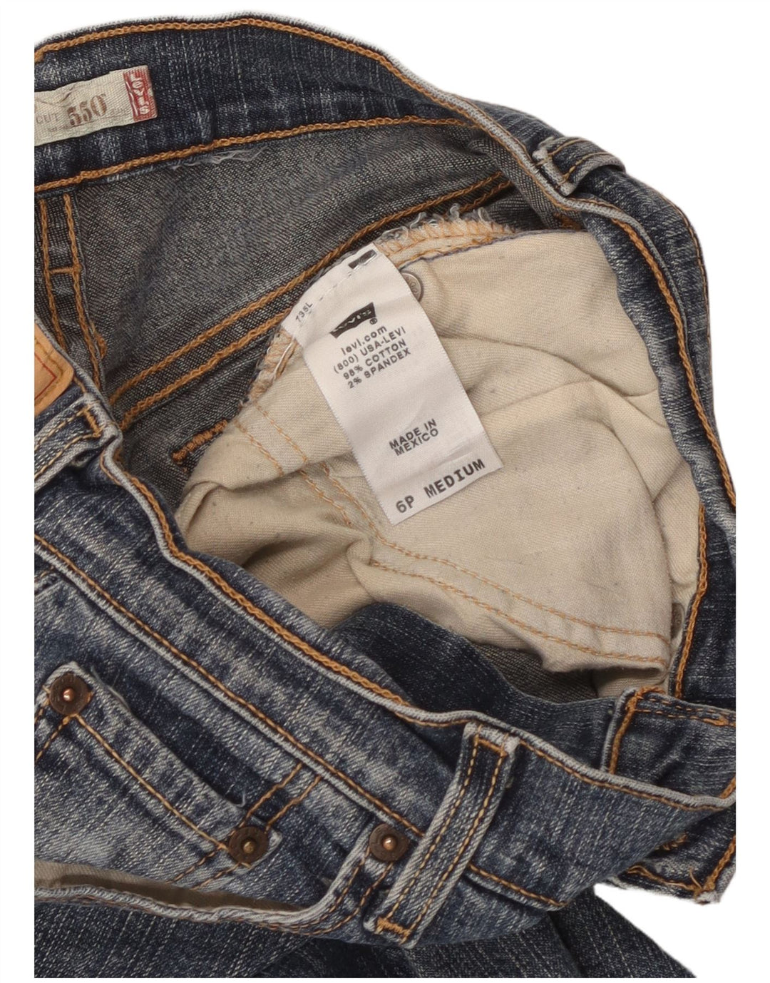 Levi's Womens 550 Bootcut Jeans US 6 Medium W26 L26 Blue Cotton