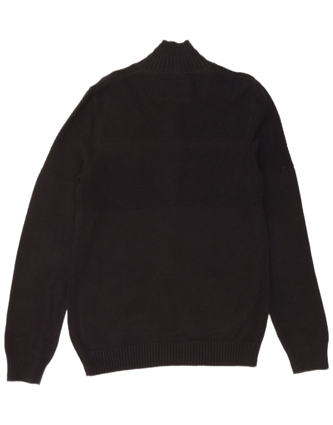 GUESS Mens Cardigan Sweater Large Black Cotton