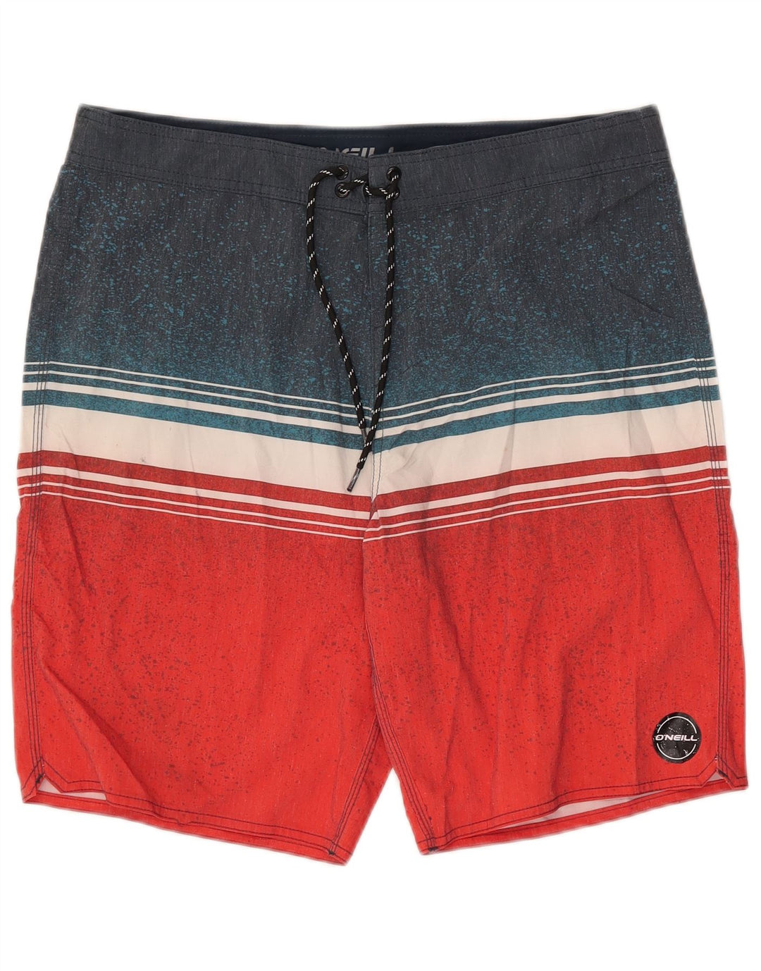 O'NEILL Mens Swimming Shorts Large Red Colourblock Polyester