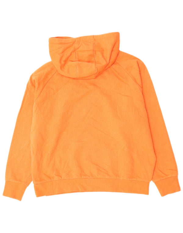 Animal Womens Graphic Oversized Hoodie Jumper UK 8 Small Orange Cotton