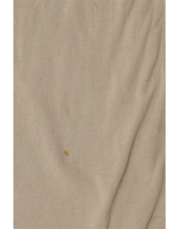 COS Womens T-Shirt Top UK 14 Medium Beige Cotton Vintage Cos and Second-Hand Cos from Messina Hembry 