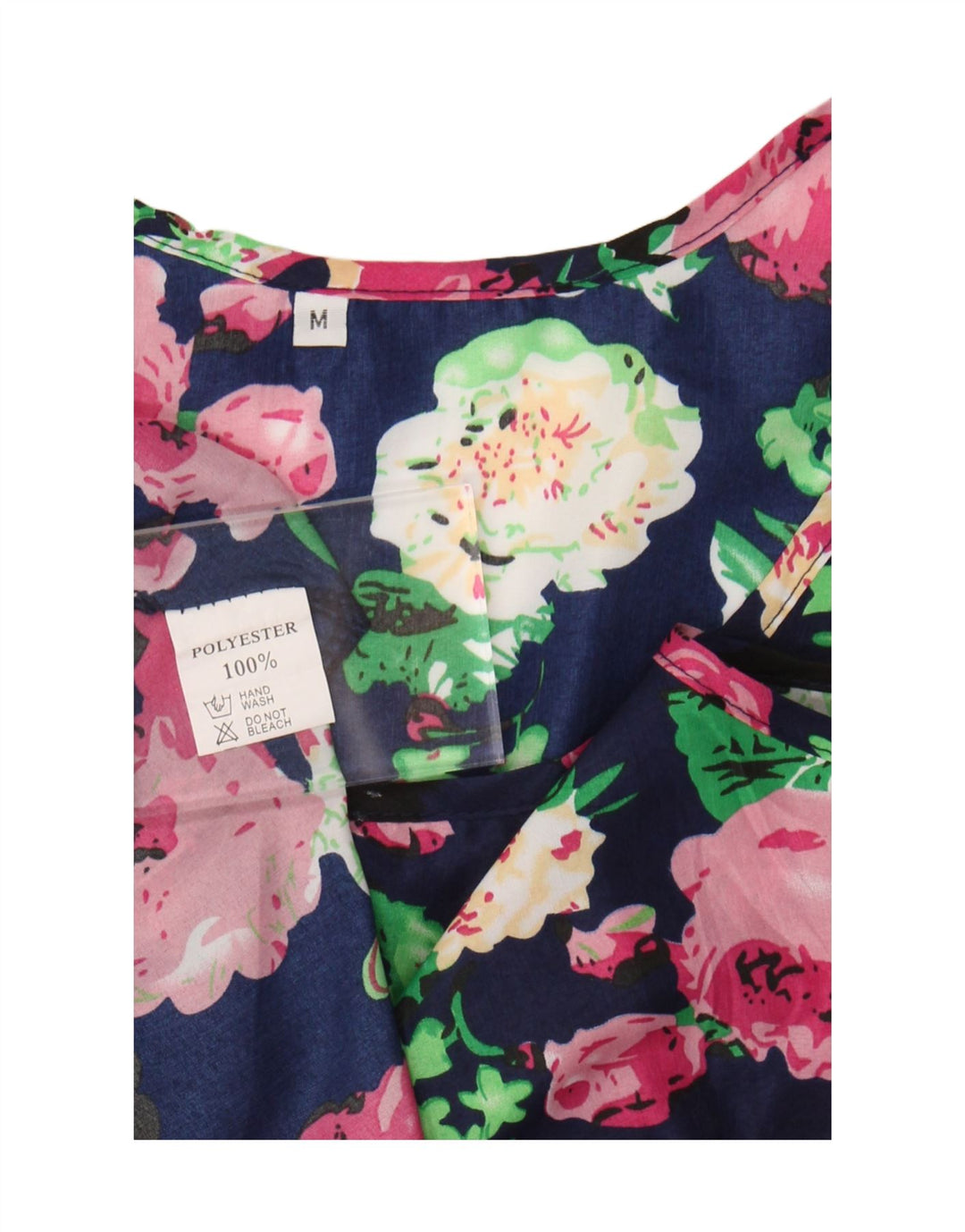 Vintage Womens Sundress UK 12 Medium Navy Blue Floral Polyester