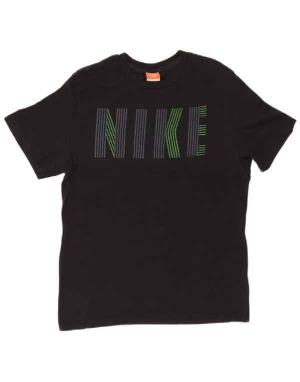 Adidas Mens Graphic T-Shirt Top Medium Black Cotton