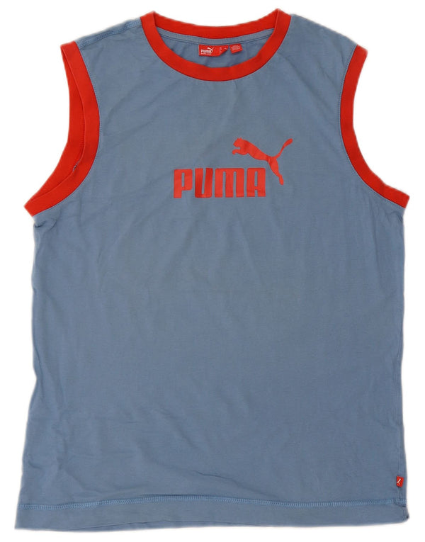 PUMA Mens Graphic Vest Top Medium Blue