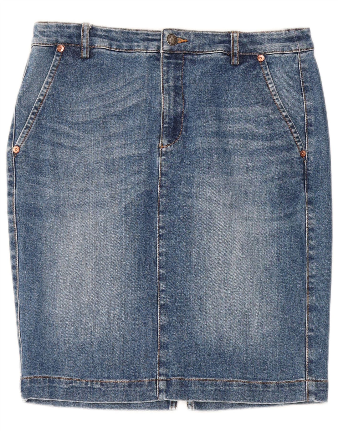 BENETTON Womens Denim Skirt W30 Medium Blue