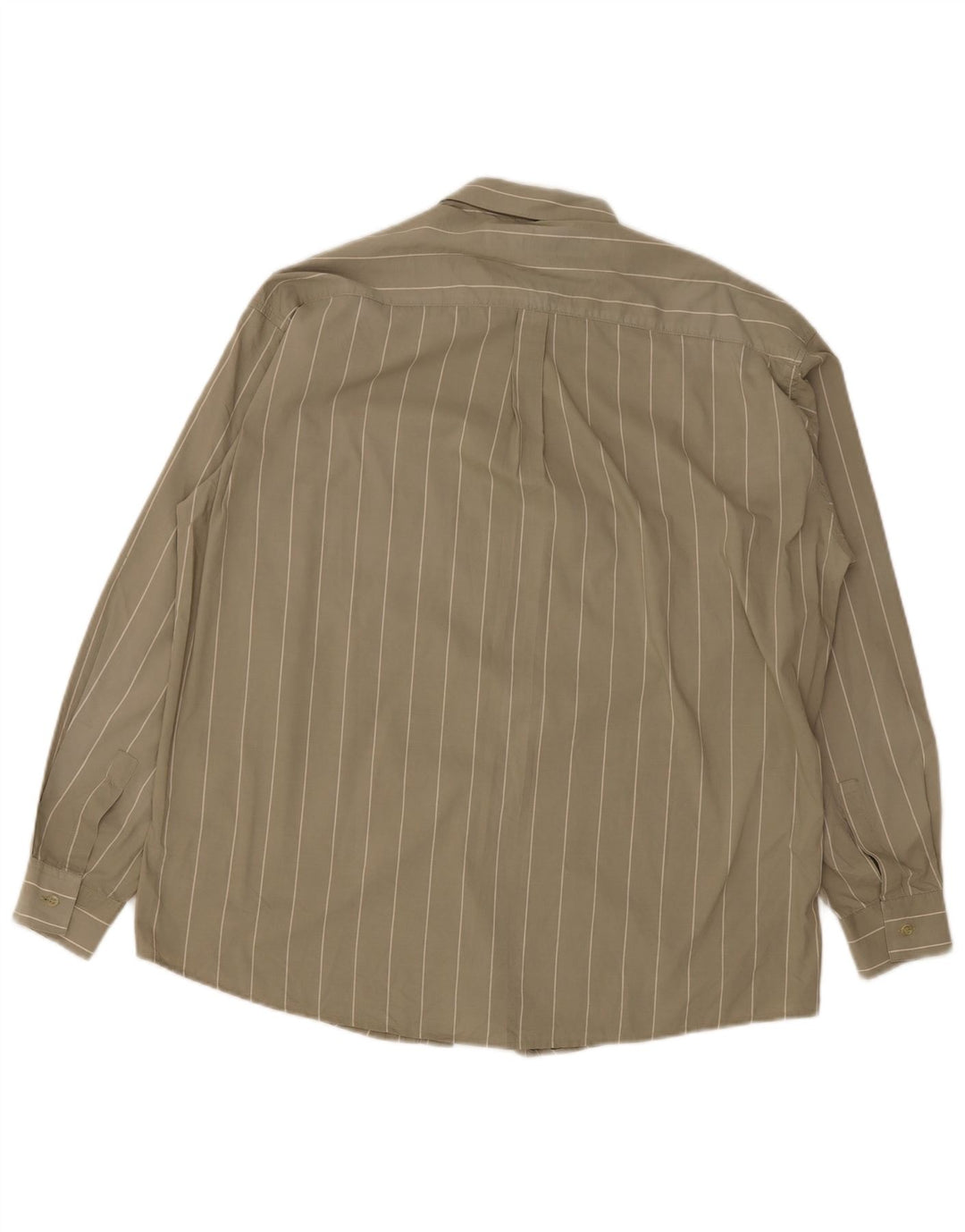 Vintage Mens Shirt Medium Khaki Striped