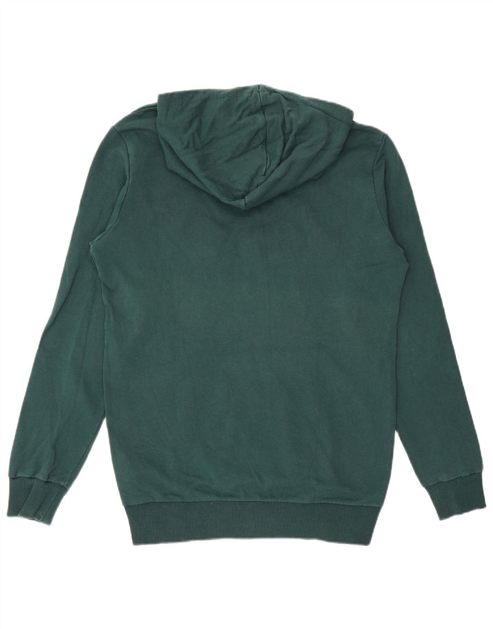 PUMA Mens Graphic Hoodie Jumper Small Green Cotton