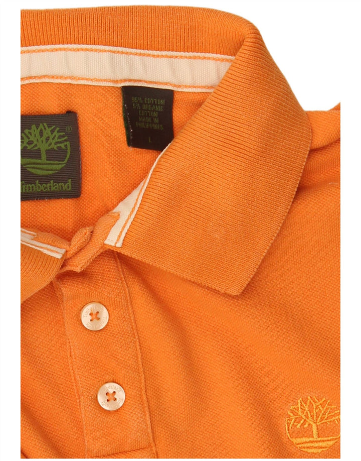 TIMBERLAND Mens Polo Shirt Large Orange