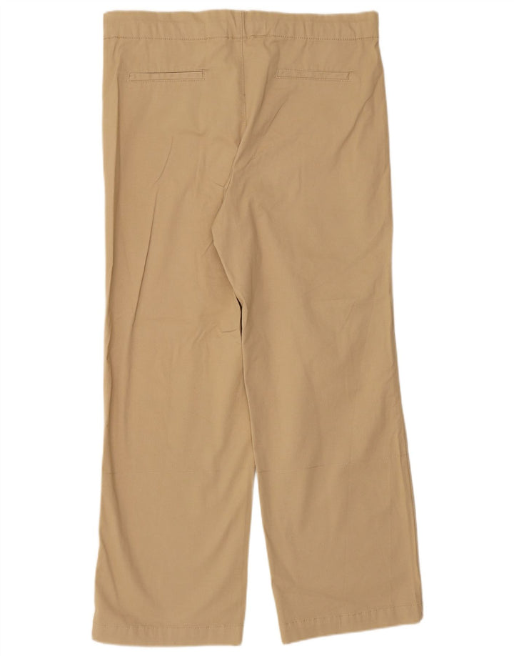 ZARA Womens Straight Casual Trousers Small W26 L29 Beige Cotton