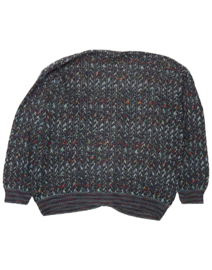 Vintage Mens Cardigan Sweater IT 54 XL Multicoloured Geometric