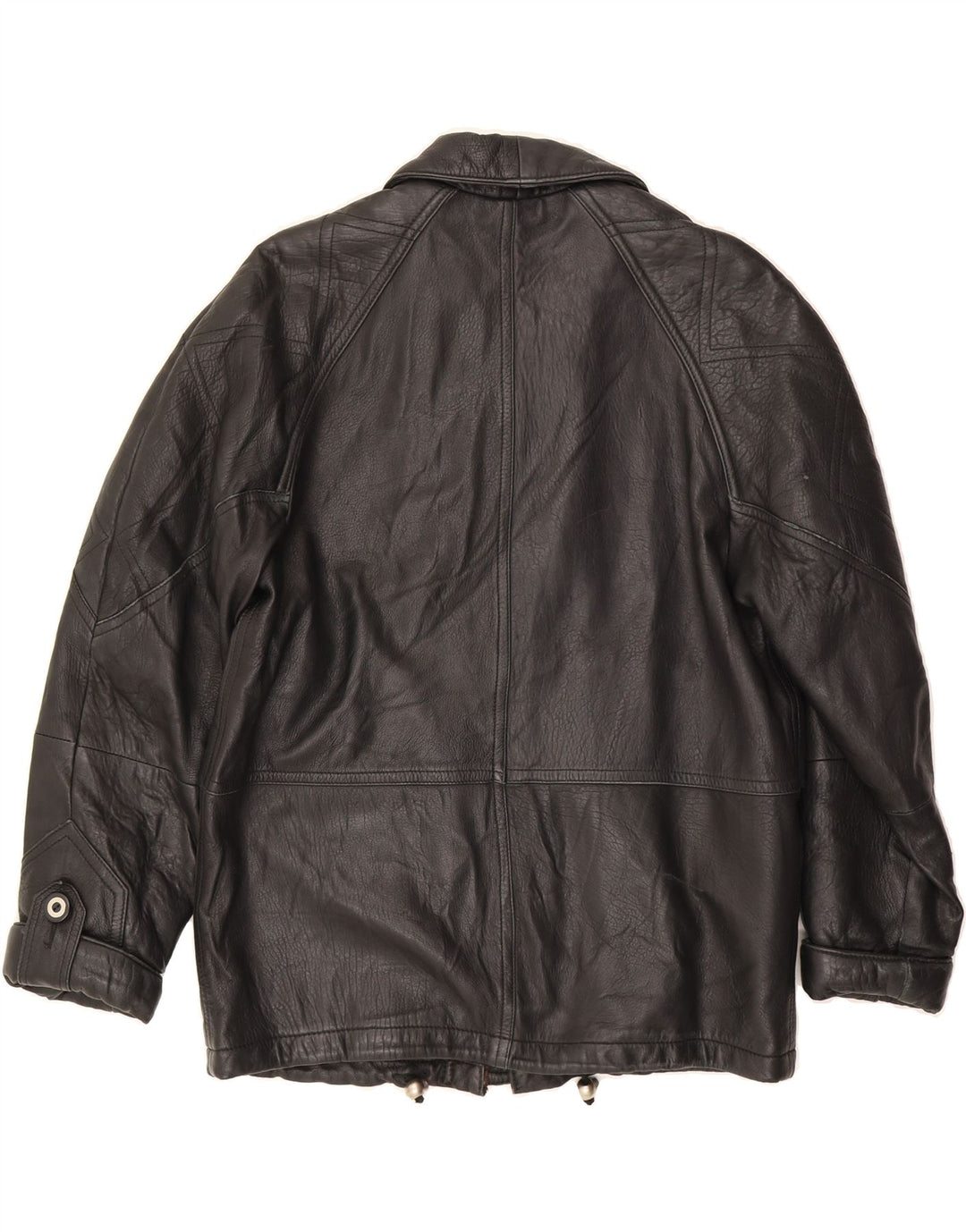 MARCO BALDASSARI Womens Leather Jacket UK 14 Large Black Leather Vintage Marco Baldassari and Second-Hand Marco Baldassari from Messina Hembry 