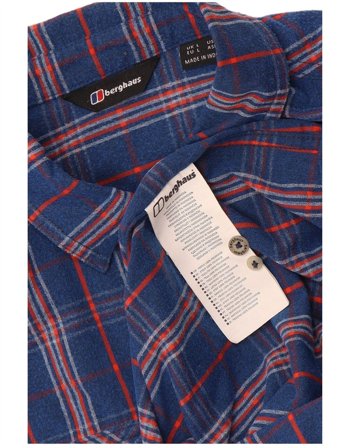 Berghaus Mens Flannel Shirt Large Blue Check Polyamide
