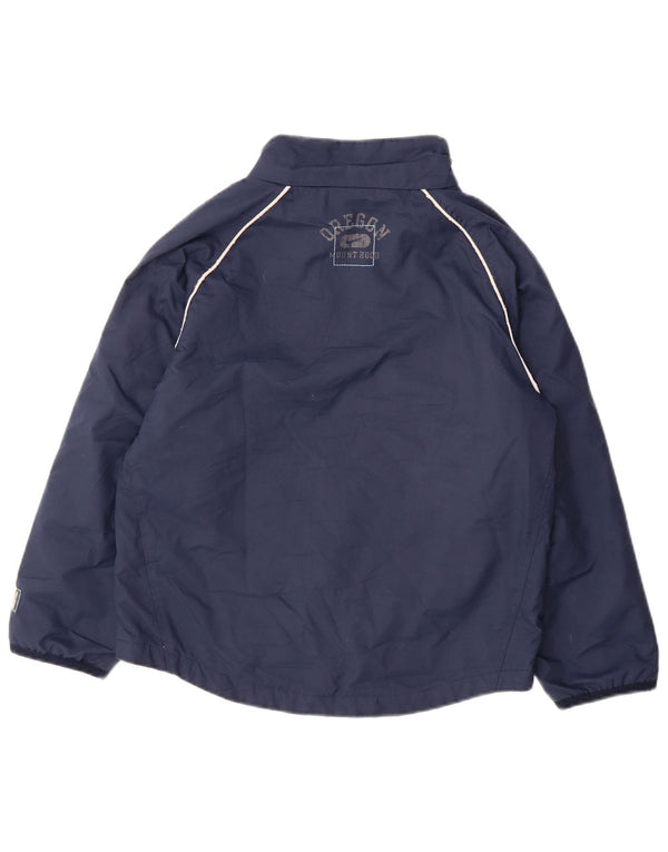 Nike Boys Oregon Graphic Anorak Jacket 8-9 Years Small Navy Blue Polyester