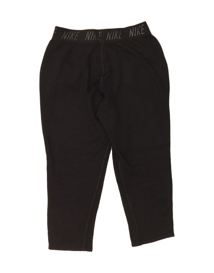 NIKE Womens Dri Fit Capri Graphic Leggings UK 10 Small  Black Polyester Vintage Nike and Second-Hand Nike from Messina Hembry 