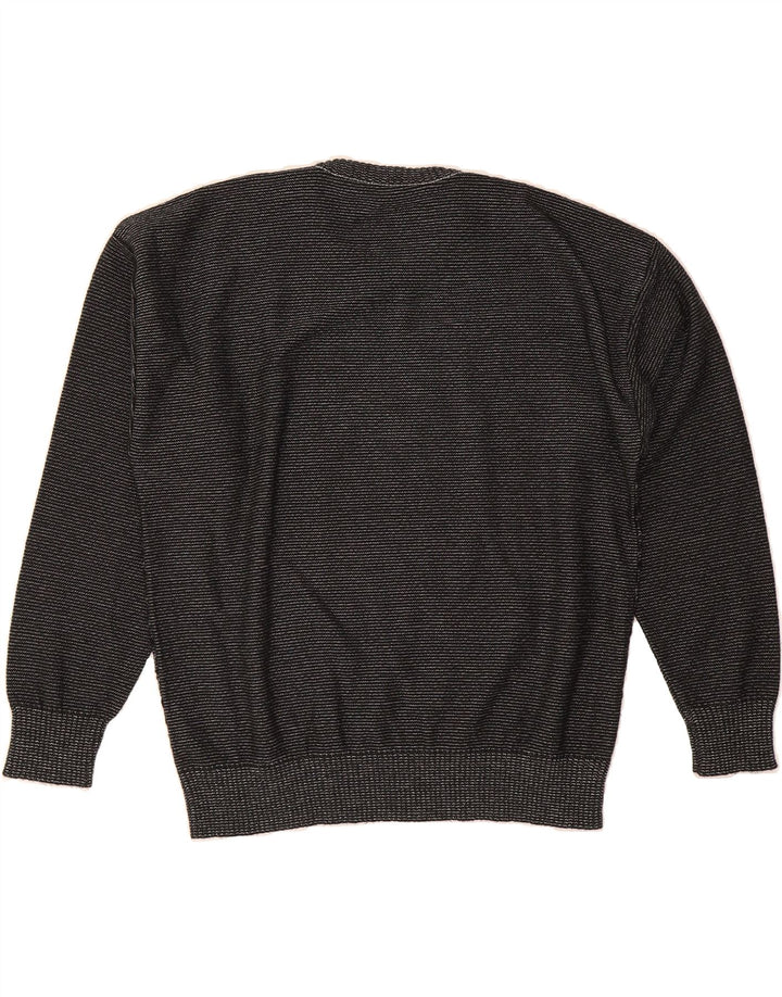 VINTAGE Womens Abstract Pattern Crew Neck Jumper Sweater EU 46 XL Grey Vintage Vintage and Second-Hand Vintage from Messina Hembry 