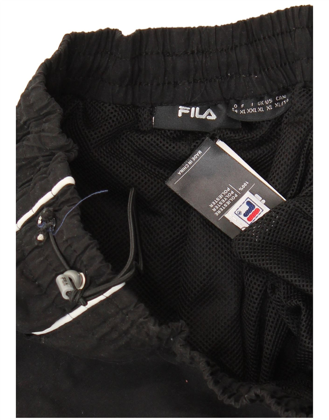 FILA Mens Graphic Capri Tracksuit Trousers XL  Black Polyester