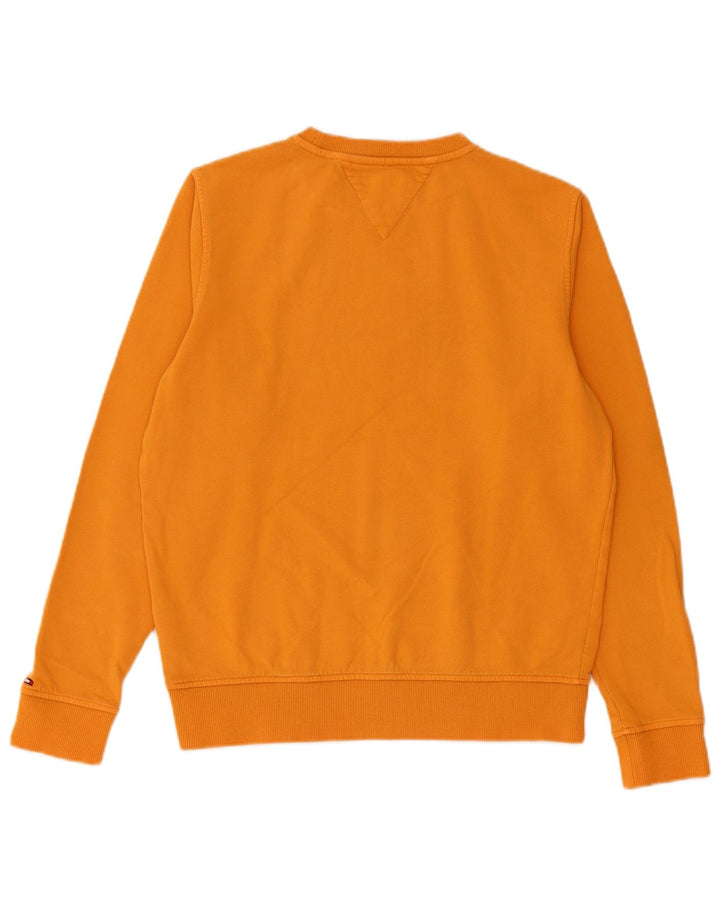 TOMMY HILFIGER Boys Graphic Sweatshirt Jumper 13-14 Years Yellow Cotton