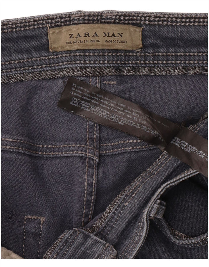 ZARA Mens Slim Jeans EU 44 Large W34 L30 Blue Cotton
