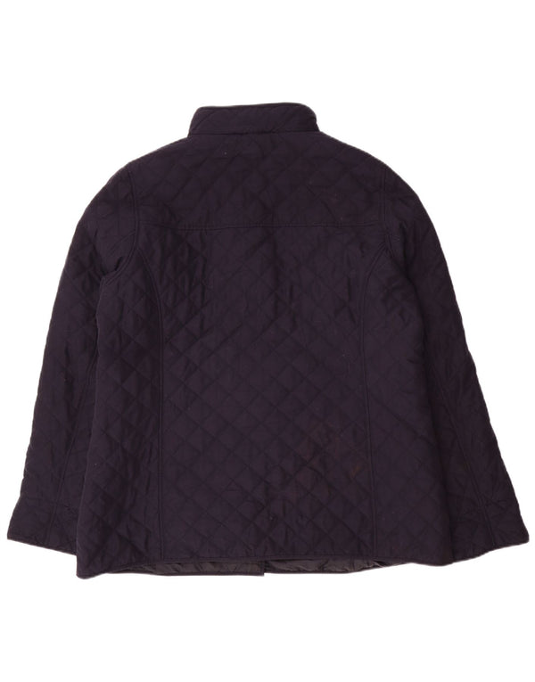 CLASSIC Womens Quilted Jacket UK 18 XL Navy Blue Polyester