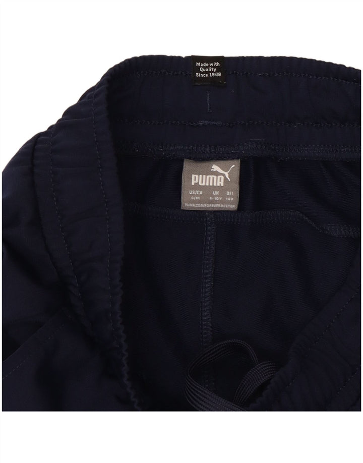 PUMA Boys Tracksuit Trousers Joggers 9-10 Years  Navy Blue Polyester