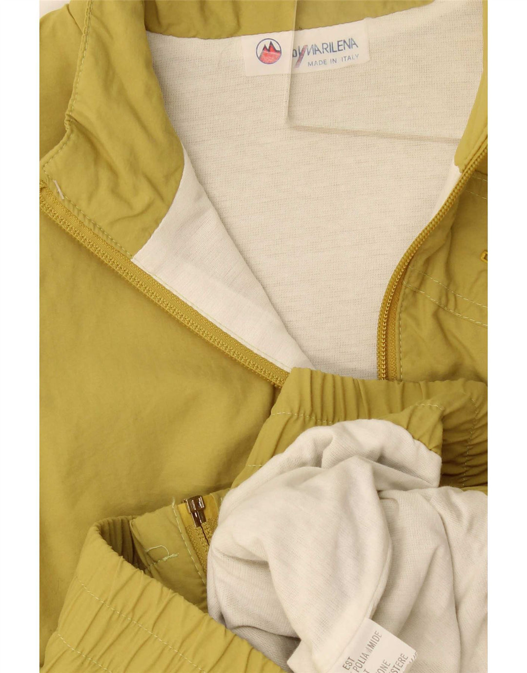 MARILENA Mens Tracksuit Top Jacket Medium Yellow Polyamide