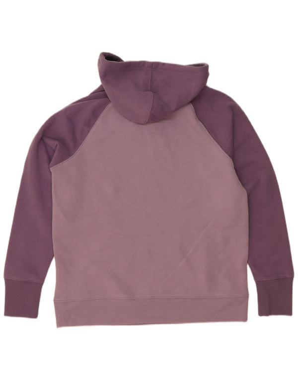 Champion Womens Graphic Hoodie Jumper UK 10 Small Purple Colourblock
