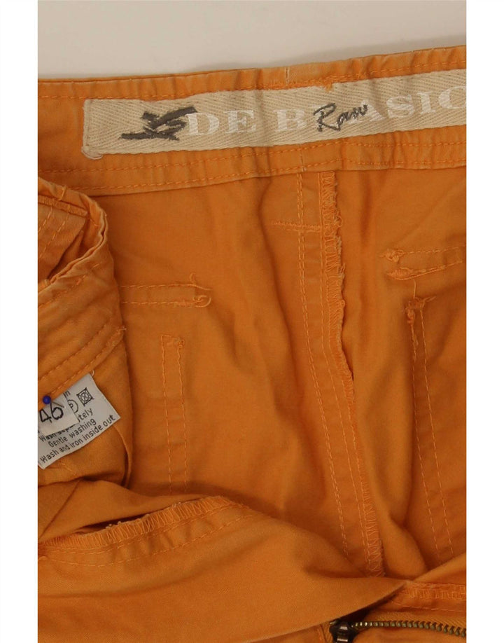 Vintage Mens Cargo Shorts IT 46 Small W32  Orange Cotton