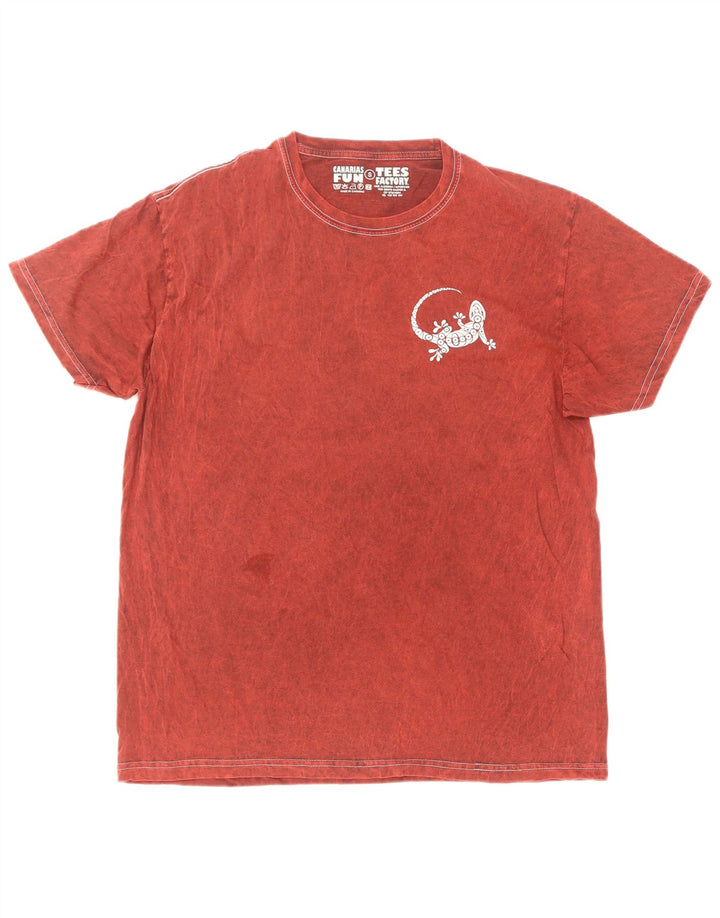 Vintage Mens T-Shirt Top Small Red Cotton