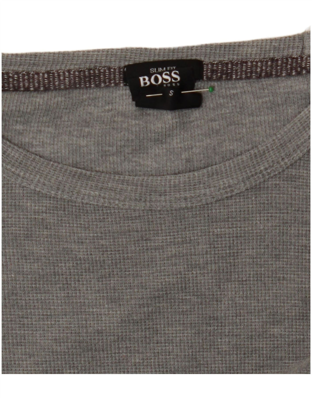 HUGO BOSS Mens Slim Fit Top Long Sleeve Small Grey