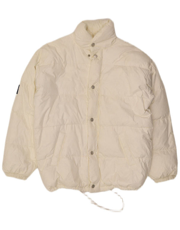 John F Gee Mens Padded Jacket UK 40 Large White Polyamide