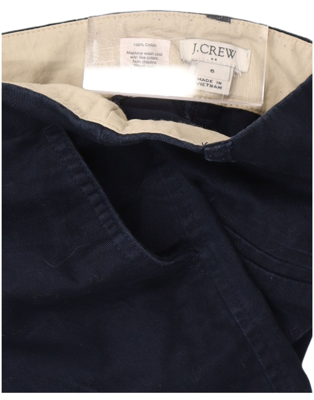 J. CREW Womens Chino Shorts US 6 Medium W30 Navy Blue Cotton