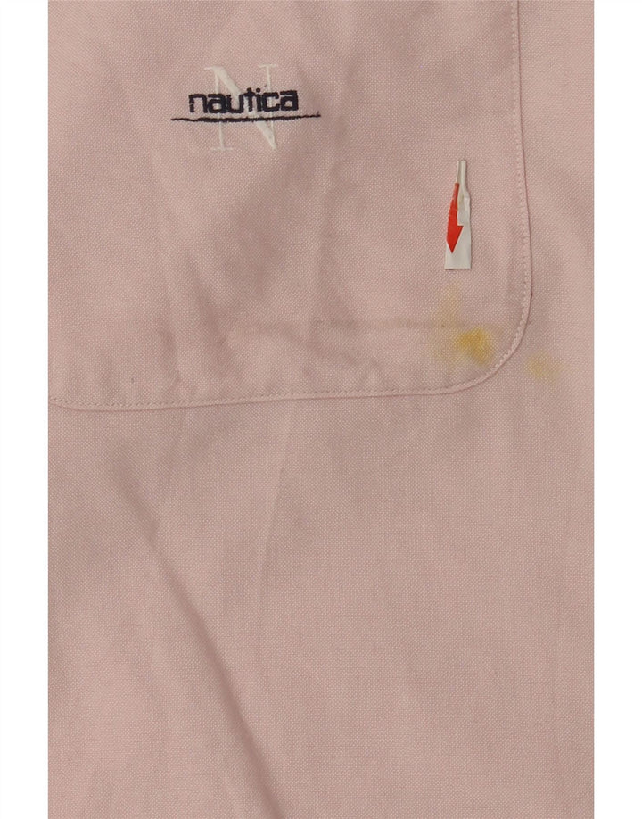 Nautica Mens Shirt Large Pink Cotton