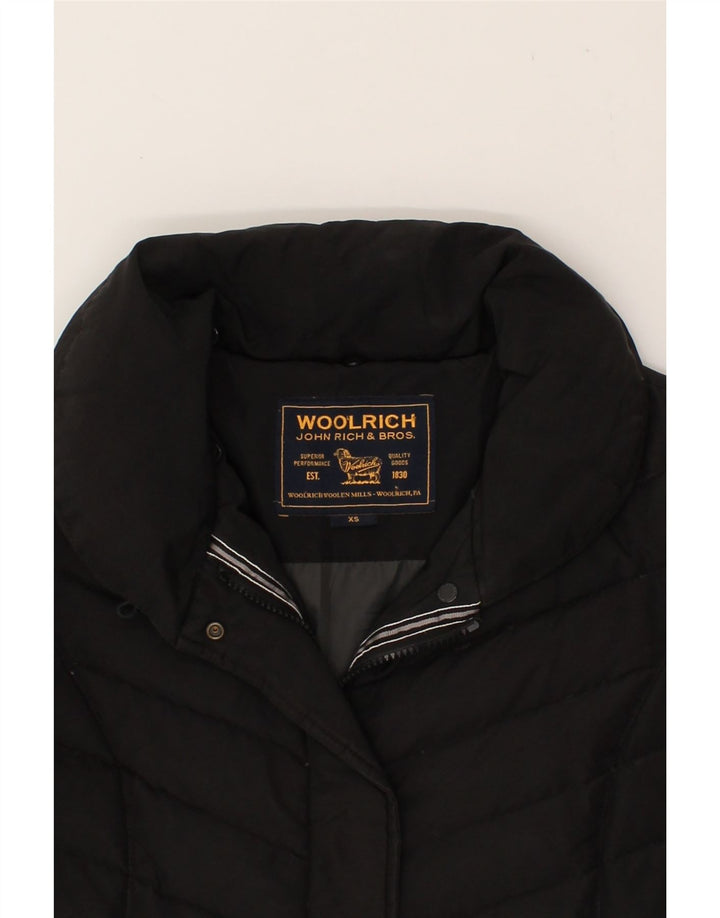 WOOLRICH Womens Padded Coat UK 6 XS Black Cotton Vintage Woolrich and Second-Hand Woolrich from Messina Hembry 