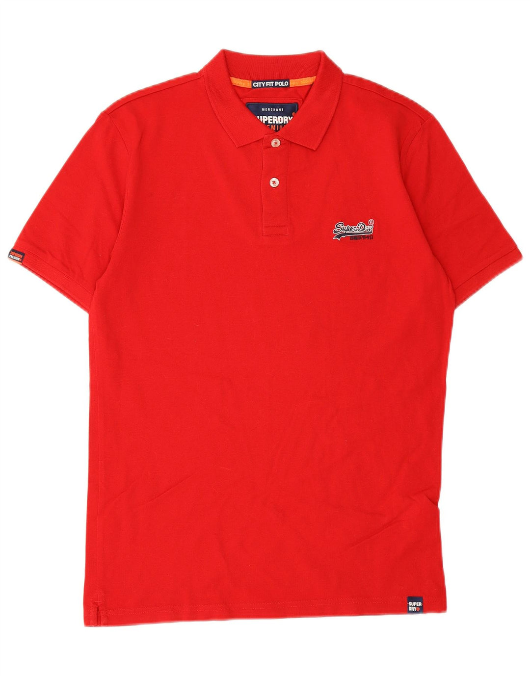 Superdry Mens Polo Shirt Medium Red Cotton