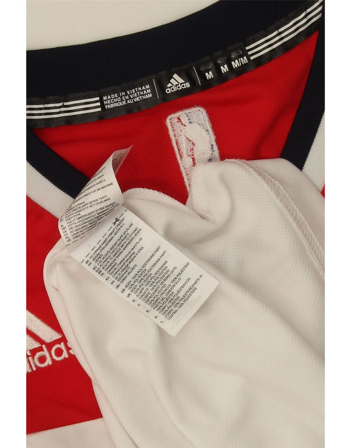 ADIDAS Mens Wizards Graphic Vest Top Medium White Colourblock Polyester