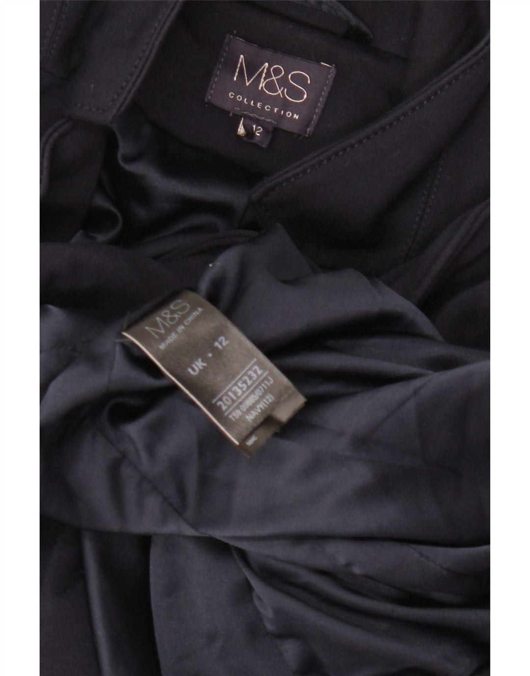 Marks & Spencer Womens 1 Button Blazer Jacket UK 12 Medium Navy Blue