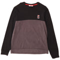 Fila Mens Sweatshirt Jumper Large Black Colourblock Cotton