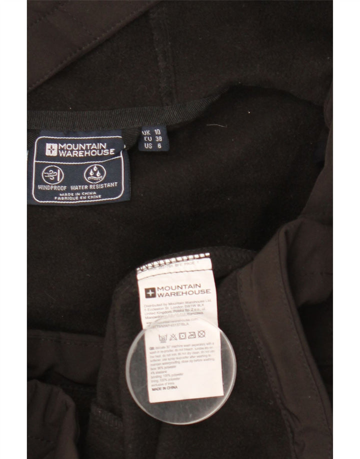 Mountain Warehouse Womens Hooded Windbreaker Jacket UK 10 Small Black