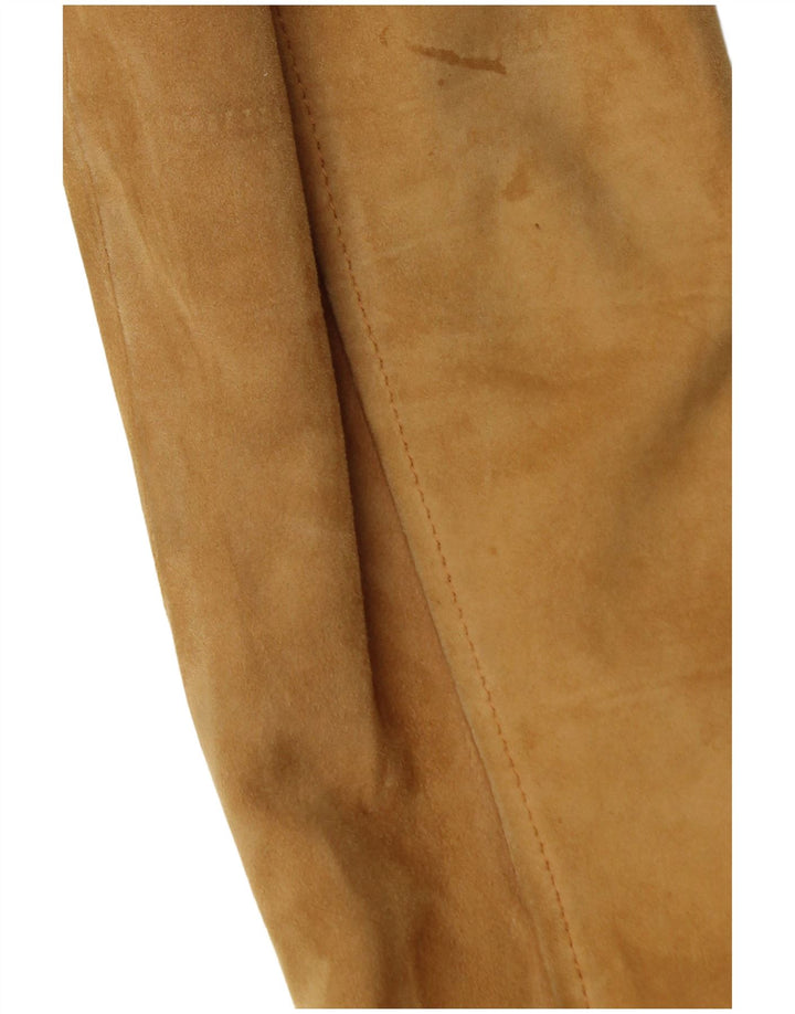 Vintage Mens Suede Bomber Jacket IT 52 XL Beige