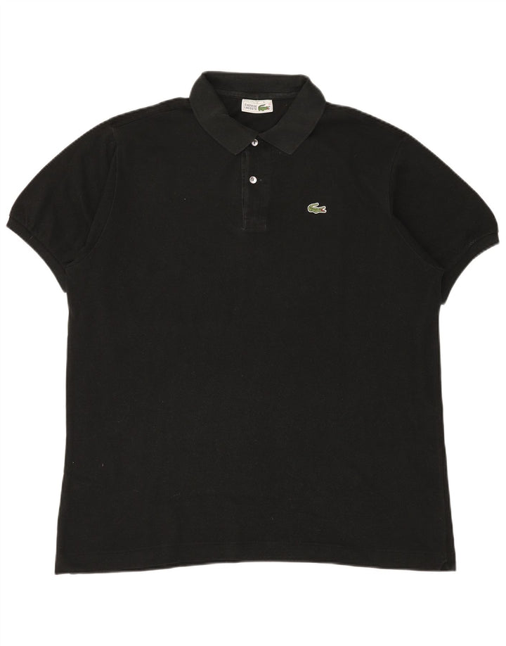 LACOSTE Mens Polo Shirt Size 6 XL Black Cotton