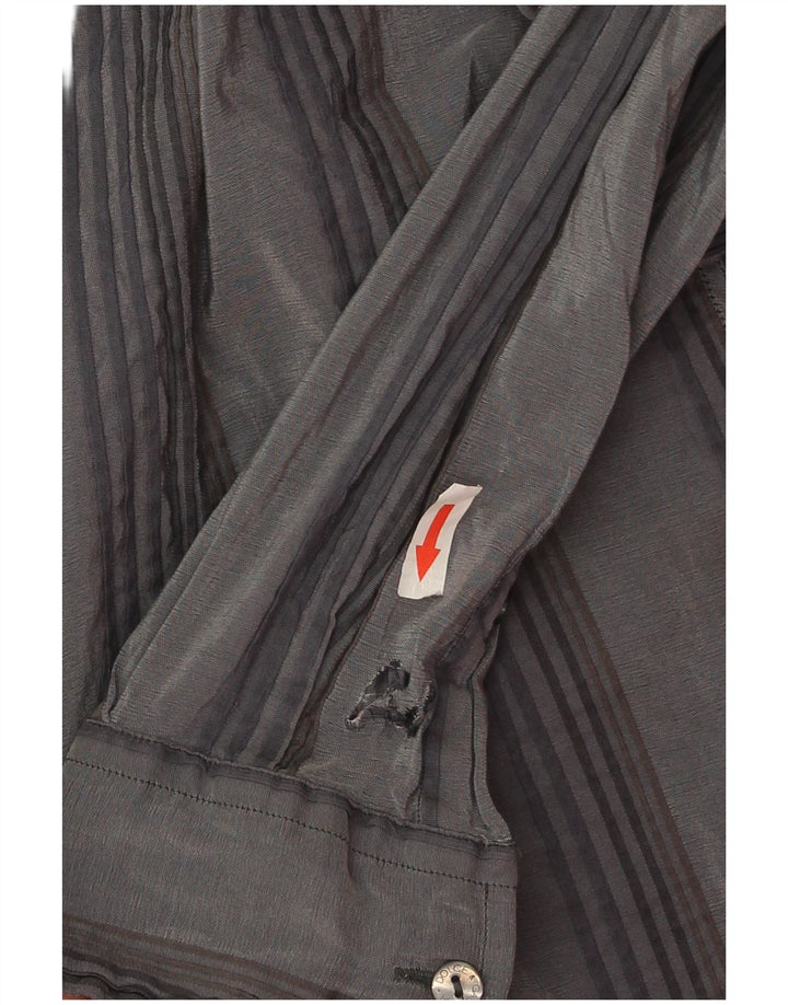 Dolce & Gabbana Mens Shirt Size 16 41 Large Grey Striped