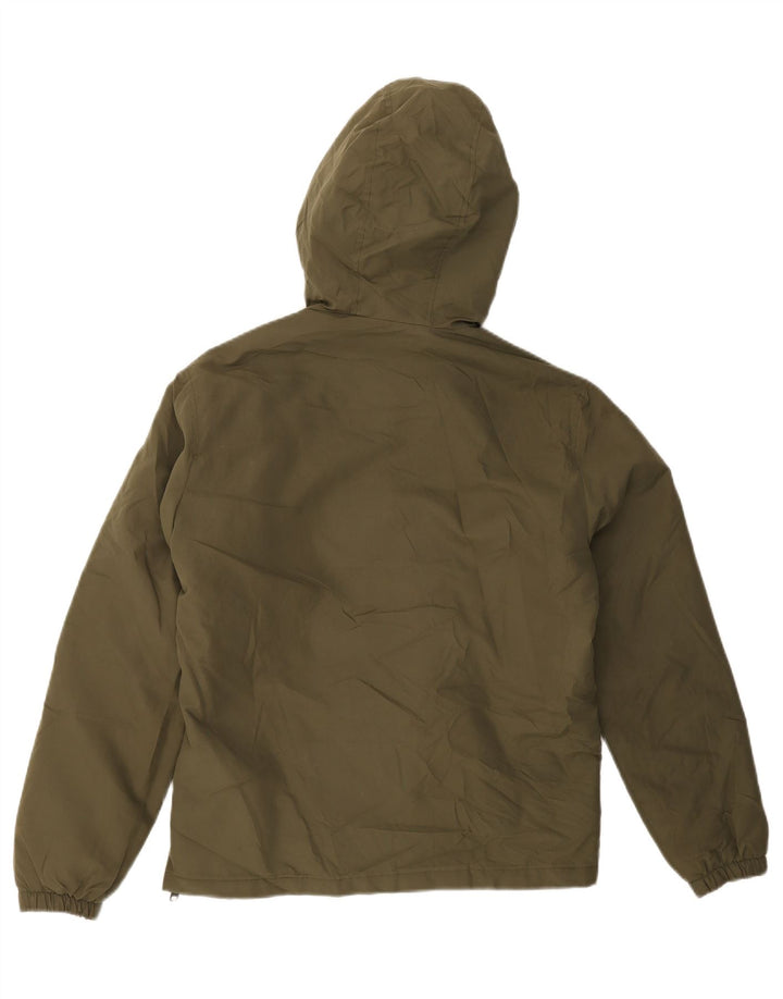 JACK & JONES Mens Hooded Anorak Jacket UK 40 Large Khaki Polyester Vintage Jack & Jones and Second-Hand Jack & Jones from Messina Hembry 