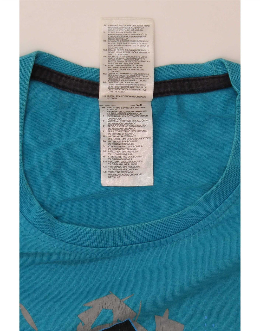 Adidas Mens Graphic T-Shirt Top Medium Blue Cotton