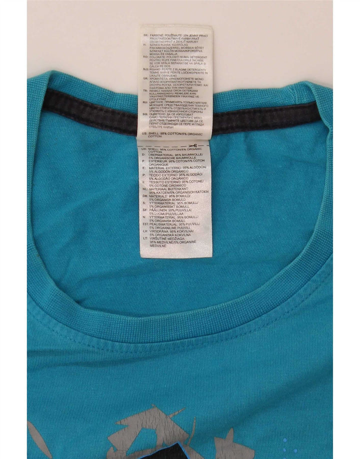 Adidas Mens Graphic T-Shirt Top Medium Blue Cotton