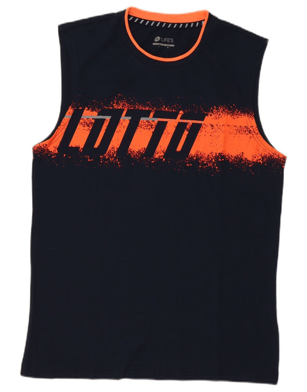 Lotto Mens Graphic Vest Top Large Navy Blue Sports