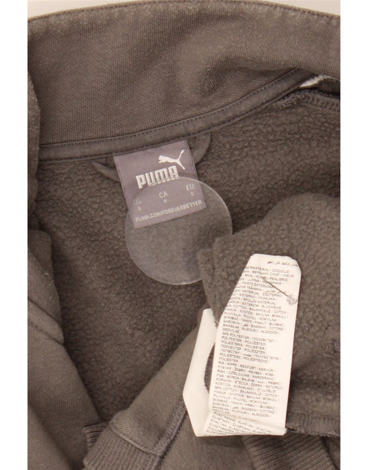 Puma Mens Tracksuit Top Jacket Small Grey Colourblock Cotton