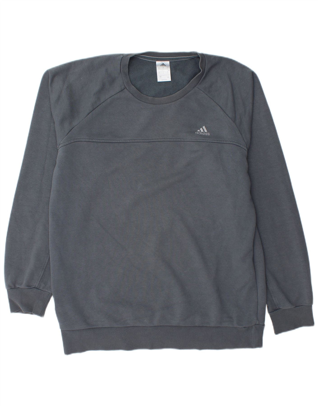 ADIDAS Mens Climalite Sweatshirt Jumper Large Navy Blue Cotton